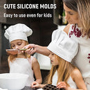 Cute Silicone Molds - 6pk Food Grade + Bonus 5 Recipes Ebook - Non-Stick
