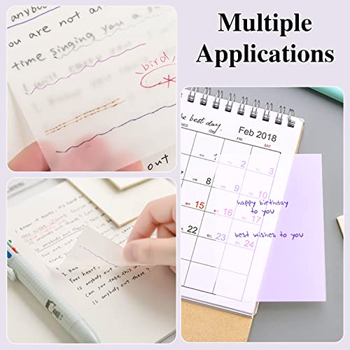 Transparent Sticky Notes - 500Pcs Clear Sticky Note for Books Annotation, Planner, Bible A