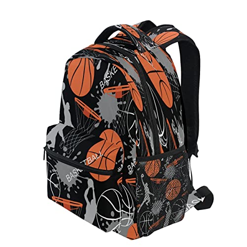 Sport Man Basketball School Backpack for Girls Boys Kids Laptop Backpack