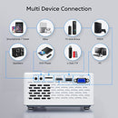 Projector 7500 Lumens with 100" Projector Screen, 1080P Full HD Supported Portable Projector