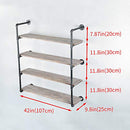 Industrial Pipe Shelving Wall Mounted Bookshelf  Kitchen Bar Shelving(4 Tier,42in)