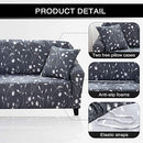 Sofa Cover Stretch Couch Cover Sofa Slipcovers for Couches and Loveseats with Two Free Pillow Cases (Moonlight Flower, Loveseat)