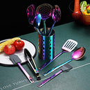 Rainbow Kitchen Utensils Set,13 Pieces Stainless Steel Cooking Utensils Set