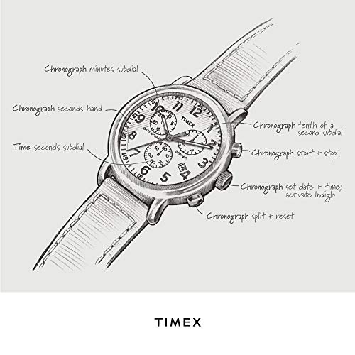 Timex Weekender Chrono Quartz Analog Watch with Leather Strap
