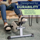 Under Desk Bike Pedal Exerciser - Portable Foot Exercise Cycle for Sitting with LCD Display