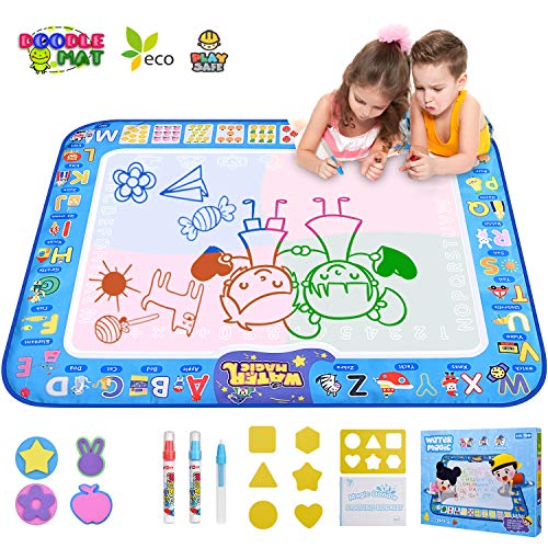 Magic Water Drawing Mat Toys, Large Size 37.7X 29.1 in