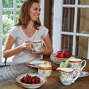 16 Piece Stoneware Dinnerware Set, Service for 4