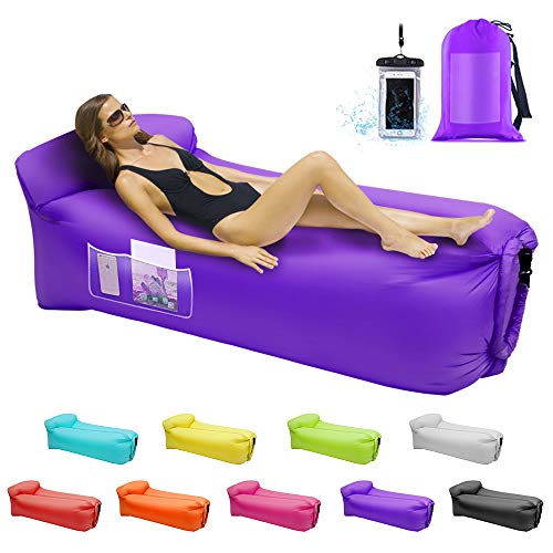 Inflatable Loungers Air Sofa,Inflatable Couches & Sofas Anti-Air Leaking Pouch Couch
