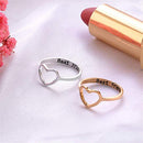 Love Heart Friendship Rings Set for Women Men Geometric Best Friend