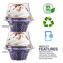 Stock Your Home Individual Plastic Cupcake Containers Disposable with Lid (50 Ct)