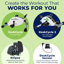 Under Desk Bike Pedal Exerciser - Portable Foot Exercise Cycle for Sitting with LCD Display