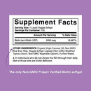 Biotin (5,000mcg) with Coconut Oil | Supports Healthy Hair, Skin & Nails in Biotin