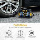 Air Compressor Tire Inflator, Portable 12V DC/120V AC Tire Pump