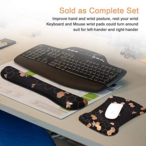 Keyboard Wrist Rest and Mouse Wrist Rest Pad, Made of Memory Foam,Ergonomic Support