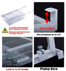 Fridge Drawer Organizer, Unique Design Pull Out Bins, Fridge Shelf Holder Storage Box