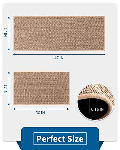 Kitchen Rugs and Mats Washable [2 PCS] Non-Skid Natural Rubber