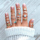 Boho Retro Stackable Rings Sets for Teens Girls Women