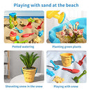 TEMI 4-in-1 Sand Water Table, 32PCS Sandbox Table with Beach Sand Water Toy
