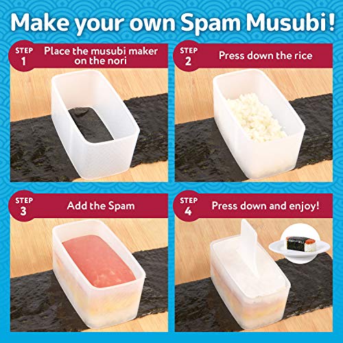 2 Pack Musubi Maker Press - BPA Free, Non-Stick & Non-Toxic Sushi Making Kit -