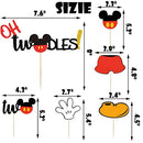 Mickey 2nd Birthday Party Supplies Decorations,  Birthday Cake Cupcake Topper,
