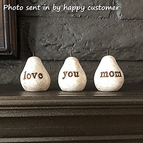 Gift for Mom, White Love You Mom Pears,Mom birthday gift