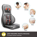 Comfier Neck and Back Massager with Heat- Shiatsu Massage Chair Pad Portable