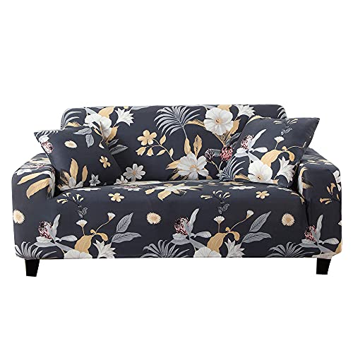 Sofa Cover Stretch Couch Covers Sofa Slipcovers for 2 Cushion Couch and Loveseat with Two Free Pillow Case HXMY (2 Seater/Loveseat)