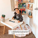 Kids' Desk & Chair Set-Greenguard Gold Certified-Ideal for Arts & Crafts, Snack Time, Studying