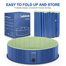 lunaoo Foldable Dog Pool, Portable Kiddie Pool for Kids, PVC Bathing Tub