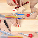 Mechanical Carpenter Pencils Set with 39 Pcs Refills, Built in Sharpener, Construction Pencils