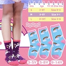 Children Cotton Crew Socks For Girl Boy Kids Toddler 6 Pack (Unicorn-I, 5-8 Years Old)
