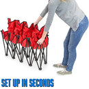 Crown Sporting Goods 6-Foot Portable Folding 4 Seat Bench with Seat Backs