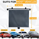 EcoNour Car Side Window Sun Shade (2 Pack) | Retractable Car Roller Sunshade