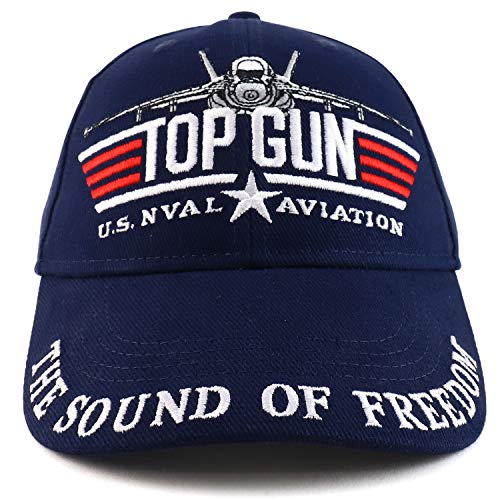 US Navy Top Gun Military Aviation Embroidered Adjustable Baseball Cap - Navy