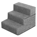 Dog Stairs 3 Steps, High Density Foam Dog Steps for High Bed, Foldable Pet Stairs