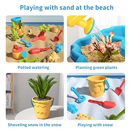 3-in-1 Sand Water Table, 28PCS Kids Beach Summer Toys Sandbox Table