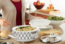 Crockpot 2.5-Quart Mini Casserole Crock Slow Cooker, White/Blue