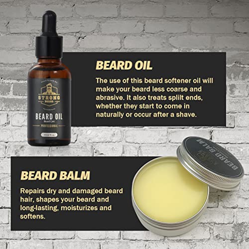 Beard Growth Kit for Men , Organic & Natural Beard Gifts Set for Men, Care Package