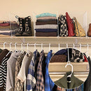 Evelots Closet Wood Shelf Divider-New Extra Brackets for Stability-Steel-Set/8