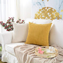 Pack of 2, Corduroy Soft Decorative Square Throw Pillow Cover Cushion Covers