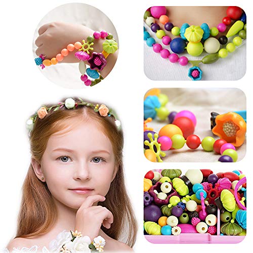Jewelry Making Kit for 4, 5, 6, 7 Year Old Little Girls, Arts and Crafts Toys for Kids