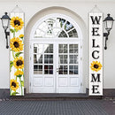 Sunflower Hanging Banners Spring Welcome Porch Banners