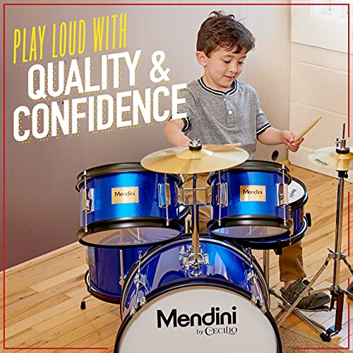 Kids Drum Set - Starter Drums Kit with Bass, Toms, Snare, Cymbal, Hi-Hat, Drumsticks