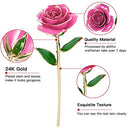 Gold Rose 24K Artificial Flowers Dipped Rose Gold Plated Rose with Stand