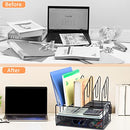 Desk Organizers and Accessories Storage, Desktop File Organizer with Drawer & Paper Tray