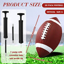 Jerify 20 Pcs Composite Leather Footballs Official Size Composite Leather Balls Composite Leather Inflatable Footballs with Pump Indoor Outdoor Footballs Bulk for Training and Recreational Play
