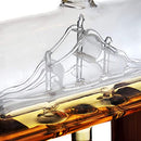 Whiskey Decanter Set, Liquor Dispenser for Home Bar,1250ml Ship & 2 Whiskey Glasses