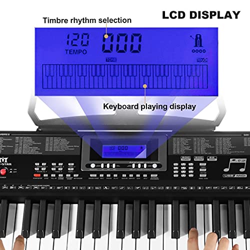 61 Key Piano Keyboard, Learning Keyboard Piano with Light Up Keys, Electric Piano