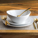 Essential Collection Porcelain Dinnerware and Serveware, 16 Piece Set, Service for 4