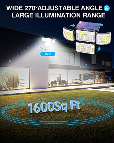 Solar Outdoor Lights, 250 LED 3 Modes Motion Sensor Lights, IP65 Waterproof Solar